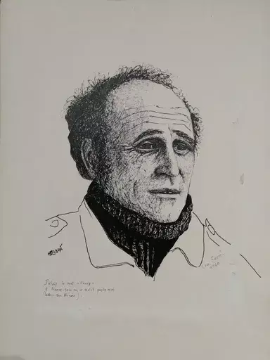 Marcel Charles DESBAN - Dibujo Acuarela - Léo FERRE