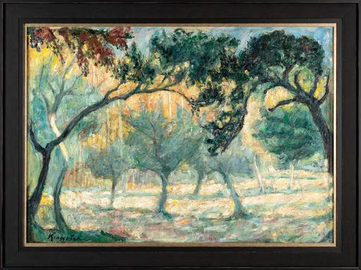 Roman KRAMSZTYK - 绘画 - The Landscape (The Fruit Orchard), before 1913
