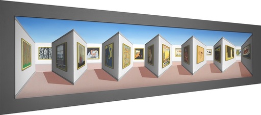 Patrick HUGHES - Gemälde - A Newer Perspective