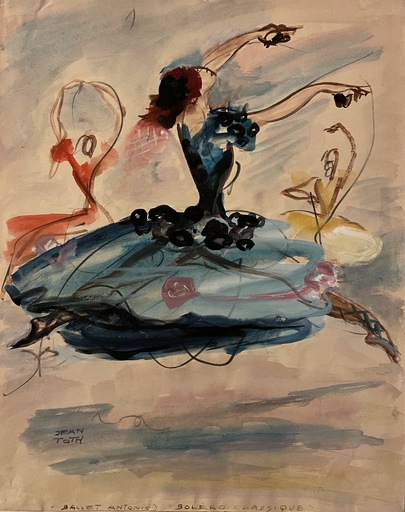 Jean TOTH - Drawing-Watercolor - Boléro Classique