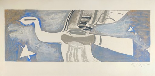 Georges BRAQUE - Print-Multiple - Grand oiseau bleu 