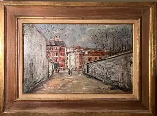 莫里斯•郁特里罗 - 绘画 - Rue De Mont Cenis a Montmartre
