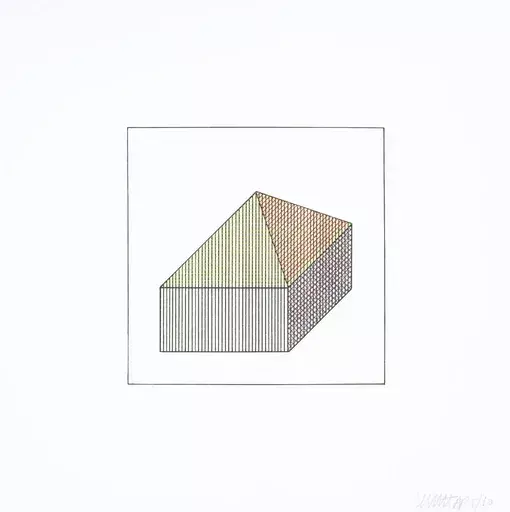 Sol LEWITT - Estampe-Multiple - Twelve Forms Derived From a Cube 09