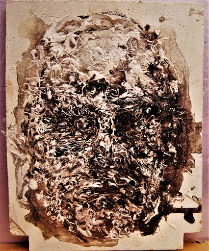 Jean-Marc COMBY - Gemälde - Visage. Portrait d'homme.