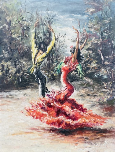 Vicente CRISTELLYS - Pintura - Danseurs espagnols