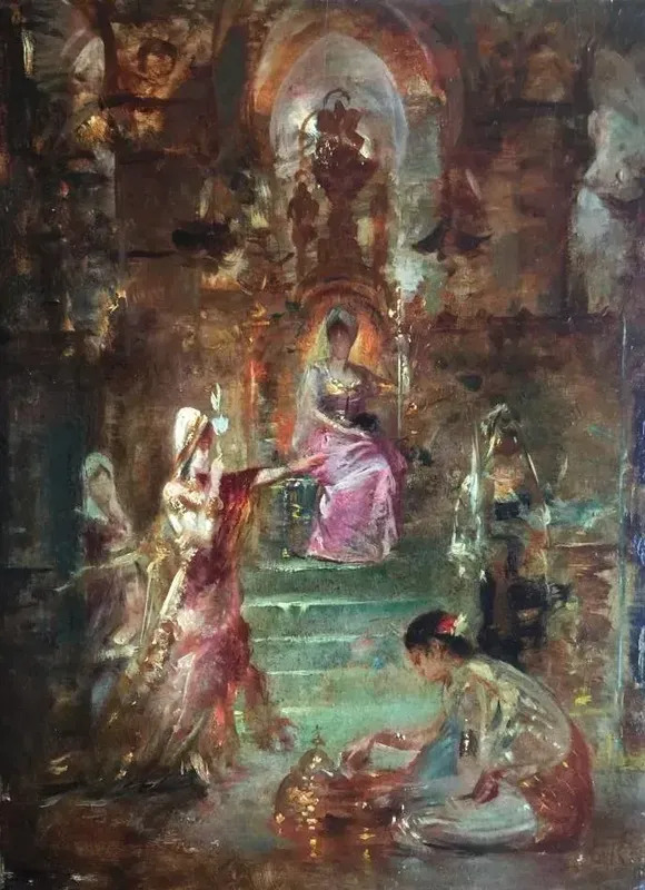 Semiramis Queen Of Assyria The Throne Room Circa 1904 07 By