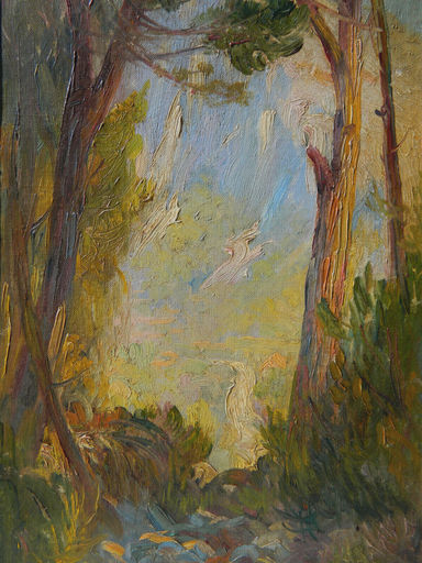 Marcel LAINE-LANGFORD - Painting - PAYSAGE - LANDSCAPE - PROVENCE - FRANCE