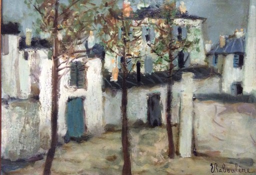 Eugène BABOULENE - Gemälde - Rue à Montmartre