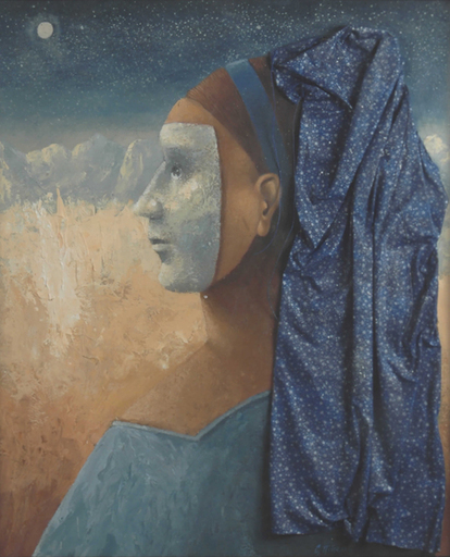 Carmelo NINO - Gemälde - Personaje con Máscara