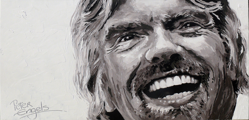 Peter ENGELS - Painting - Richard Branson 1 (wide canvas)