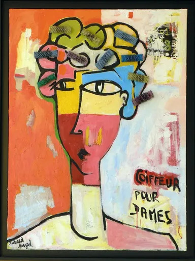 Richard BOIGEOL - Painting - COIFFEUR POUR DAMES
