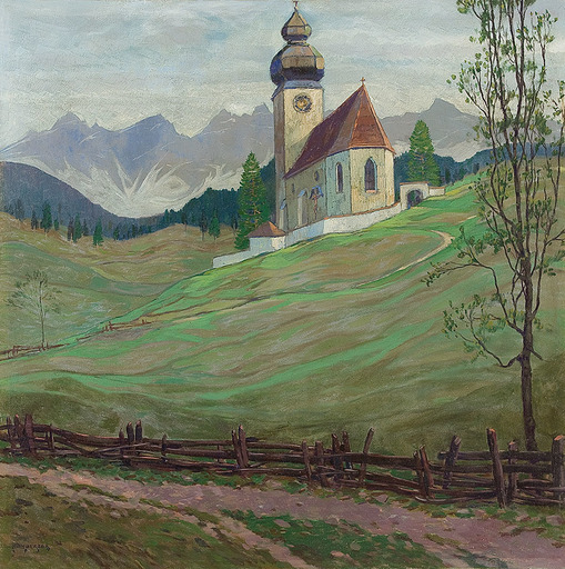 Karl KASBERGER - Painting - Kirche in Tirol