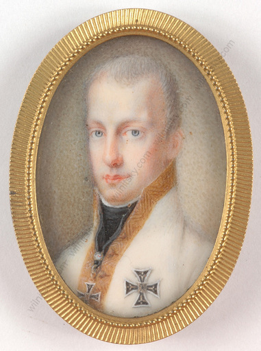 Carl HUMMEL DE BOURDON - Miniatur - "Portrait of Archduke Anton Viktor of Austria", miniature
