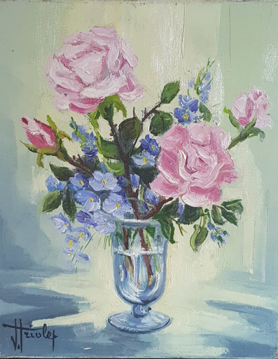 Jean TRIOLET - Painting - Roses