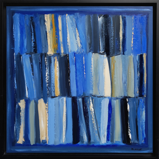 Sophie DUMONT - Painting - lecture en bleu majeur