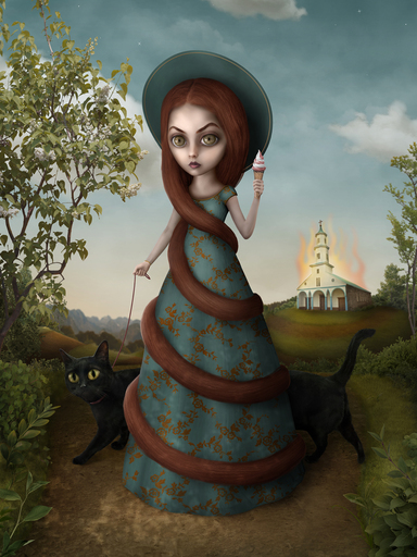 Juan CHICA - Fotografie - Lilith and the infinite cat