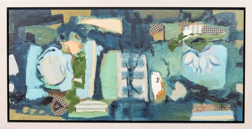 Jennifer HORNYAK - Gemälde - Diptych in Blue and Green