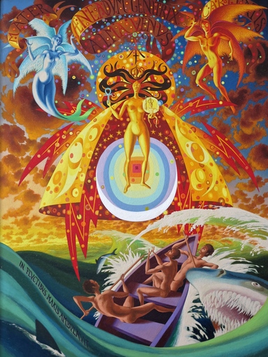 Alejandro RAMON - Peinture - La Virgen del Apocalipsis