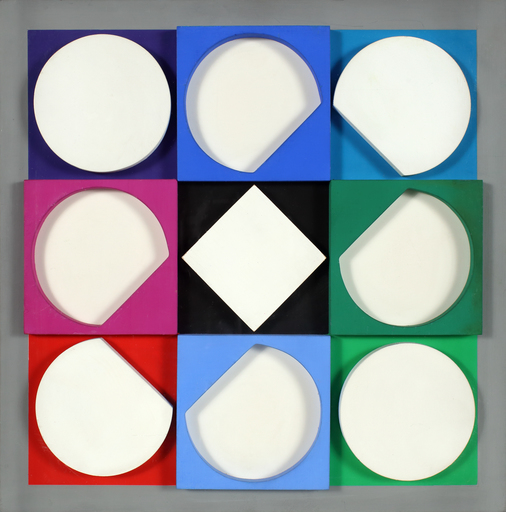 Victor VASARELY - Painting - Topaze clanche-positif