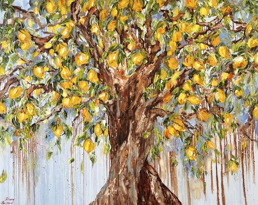 Diana MALIVANI - Painting - Lemon Trees
