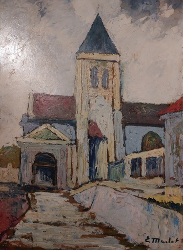 Élisée MACLET - Painting - EgliseSaint Germain de Charonne - Paris