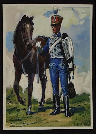 Ernst LIEBENAUER - Painting - "Hussar" by Ernst Liebenauer, ca 1915