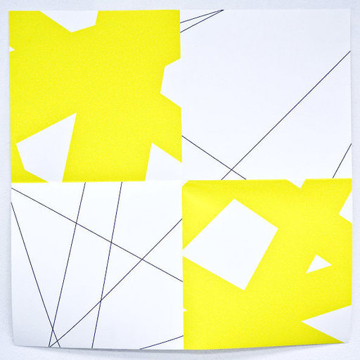 François MORELLET - Print-Multiple - Pi et Plis (jaune)