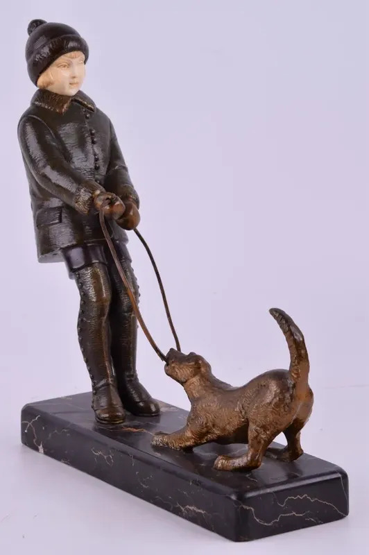 Boy With Dog By Andre Vincent Becquerel Buy Art Online Artprice