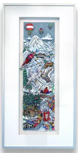 チャールズ・ファジーノ - 版画 - Skiing Austria
