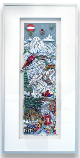 Charles FAZZINO - Print-Multiple - Skiing Austria