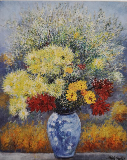 Michele CASCELLA - Pintura - Vaso di fiori