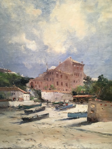 Marie Joseph Léon IWILL - Painting - La Plage de Guéthary 