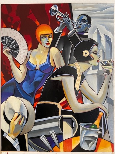 Stéphane GISCLARD - Painting - Jazzman