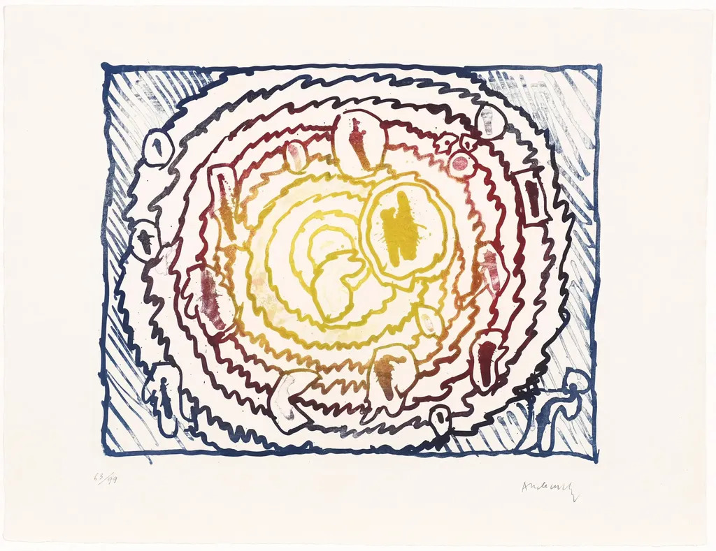 Astres et désastres III by | Pierre ALECHINSKY | buy art online | artprice