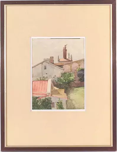 Dibujo Acuarela - "Houses in Tessin"