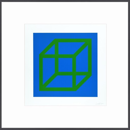 Sol LEWITT - Grabado - Open Cube in Color on Color Plate 24