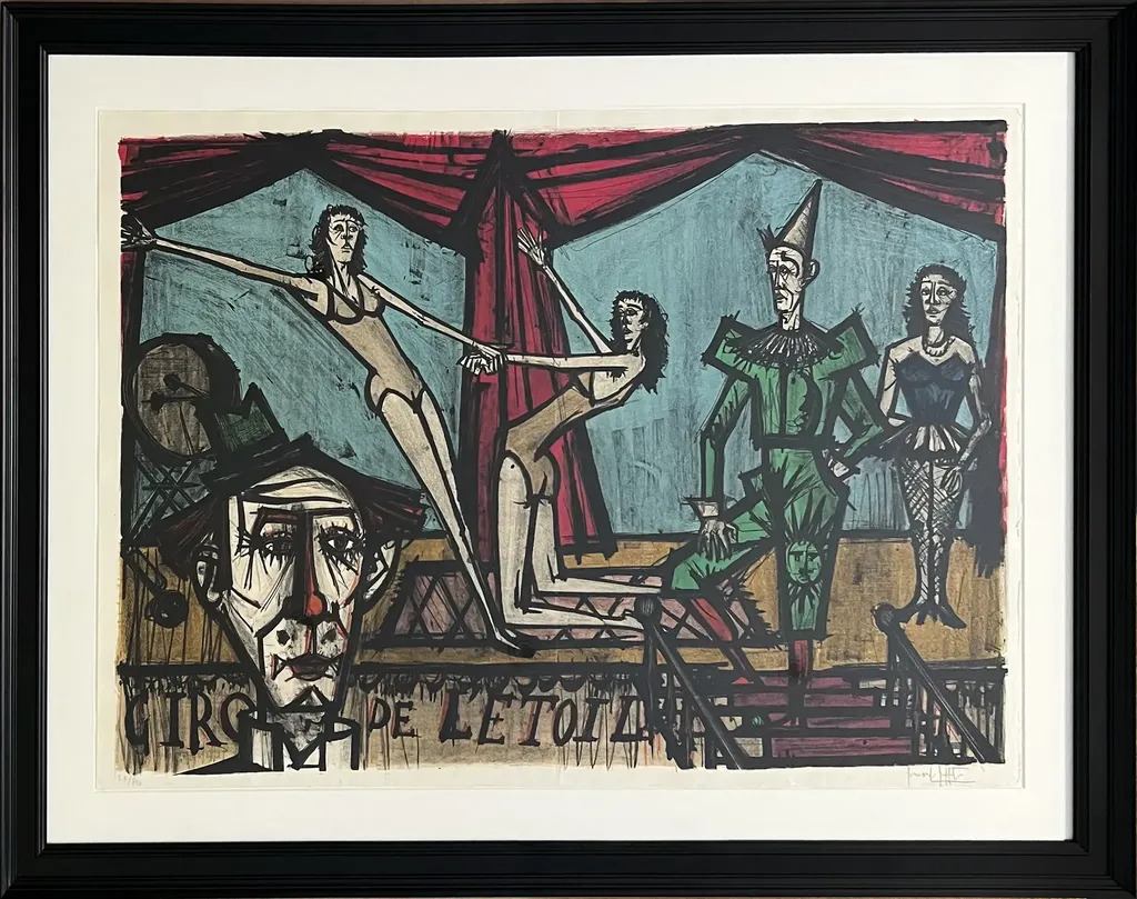 ベルナール・ビュッフェ【LE CIRQUE-Acrobates】 Le Cirque de l' Étoile by | Bernard BUFFET | buy art online | artprice