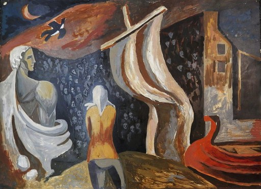 Ivan ZAVADOVSKY - Painting - Returning from Fishing 