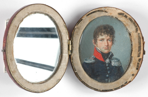C. FOCKE - Miniatura - "Portrait of a young officer" miniature 