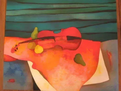 Violon Et Nature Morte 1992 By Claude Gaveau Buy Art Online Artprice