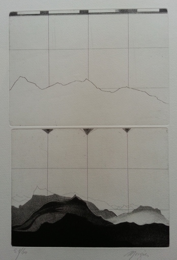 Martine MOUGIN - Estampe-Multiple - paysage abstrait