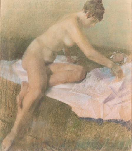 Constantin LOMIKIN - Drawing-Watercolor - After a Swim.