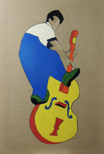 Marco LODOLA - Painting - Musicista jazz