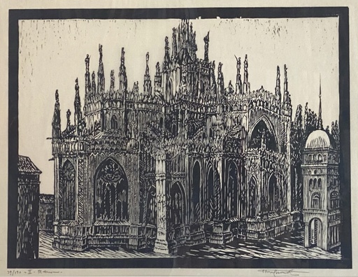 Ettore COSOMATI - 版画 - Il Duomo