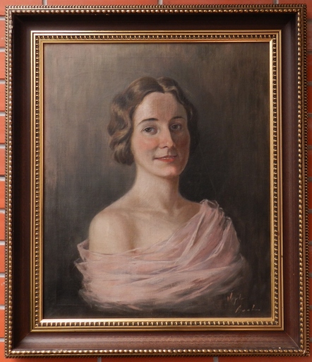 Bertalan VIGH - Pintura - Portrait of young woman