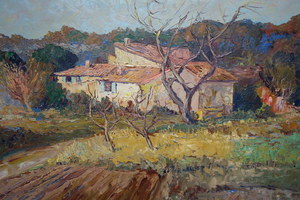 Fernand VAN DEN BUSSCHE - 绘画 - la Ferme Provençale