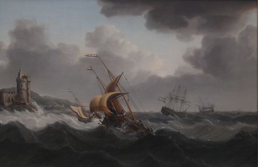 Charles Martin POWELL - Gemälde - Segelschiffe in rauer See