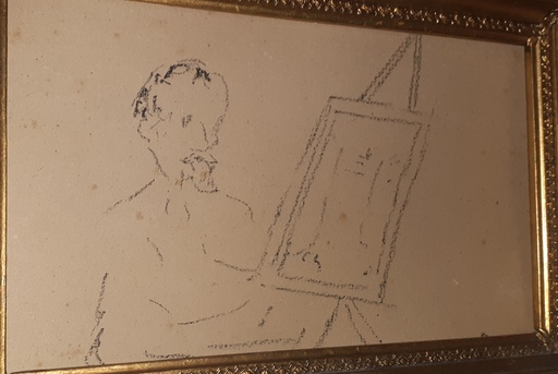 Albert MARQUET - Zeichnung Aquarell - autoportrait