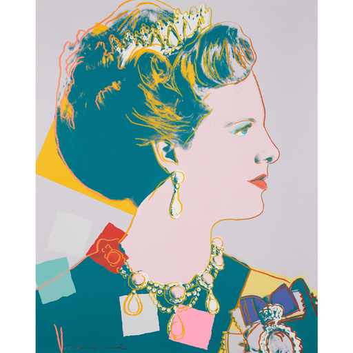 安迪·沃霍尔 - 版画 - Queen Margrethe II of Denmark (FS II.342) (Royal Edition)
