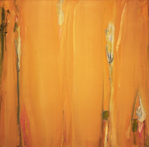 Olivier DEBRÉ - Peinture - Ocre jaune taches colorées